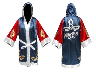 Custom Fight Robe : KNFIR-143-Red-Navy