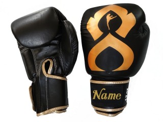 Personalised Real Leather Boxing Gloves : KNGCUST-R-421