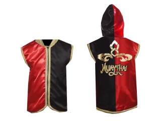 Personalised Boxing Ring Jacket : Red-Black Lai Thai