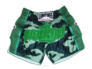 Lumpinee Kick Boxing Shorts : LUM-052-Green-Camo