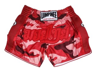 Lumpinee Kick Boxing Shorts : LUM-052-Red-Camo