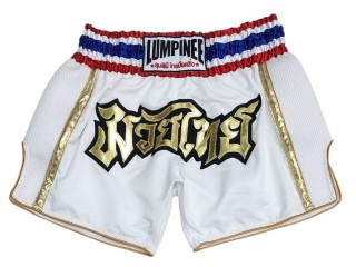 Lumpinee Kick Boxing Shorts : LUMRTO-006-White