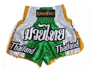 Tailor made Thai Boxing Shorts : KNSCUST-1252-Green