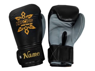 Personalised Real Leather Boxing Gloves : KNGCUST-R-416