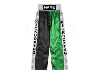 Personalised Kickboxing Trouser : KNPANTS-001-Black-Green