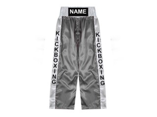 Custom Kickboxing Trouser : KNPANTS-001-Silver