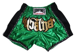 Lumpinee Retro Kick boxing Fight Shorts : LUMRTO-003-DarkGreen