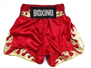 Custom made Boxing Trunks : KNBSH-038-Red Flame