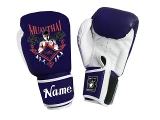 Personalised Black Boxing Gloves : KNGCUST-095