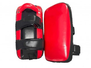 Custom Boxing Thai Kick pads, Kicking mitts : Red-Black