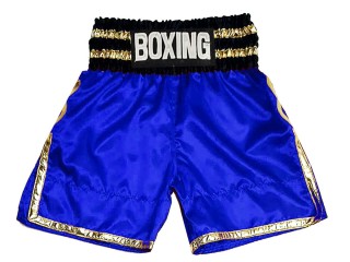 Custom  Boxing Trunks : KNBSH-039-Blue