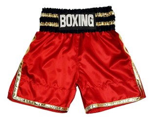 Custom made Boxing Shorts  : KNBSH-039-Red