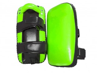 Custom Boxing Thai Kick pads, Kicking mitts : Lime-Black