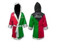 Kanong Personalised Boxing Gown : Black/Green/Red