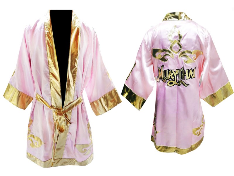 Kanong Custom Boxing Robe : Pink Lai Thai